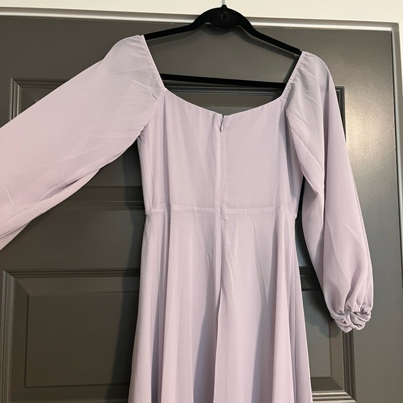 NEW ASTR Lucinda Square Neck Long Sleeve Maxi Dress in Dusty Lavender S - Picture 13 of 14